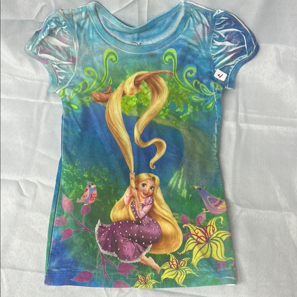 Disney Blue and Green Rapunzel T-Shirt